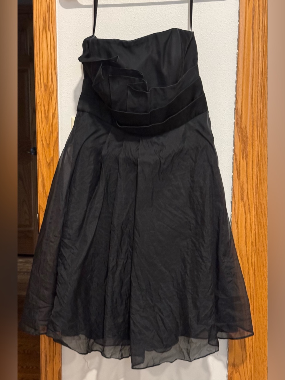 White House Black Market Black Strapless A-Line Dress